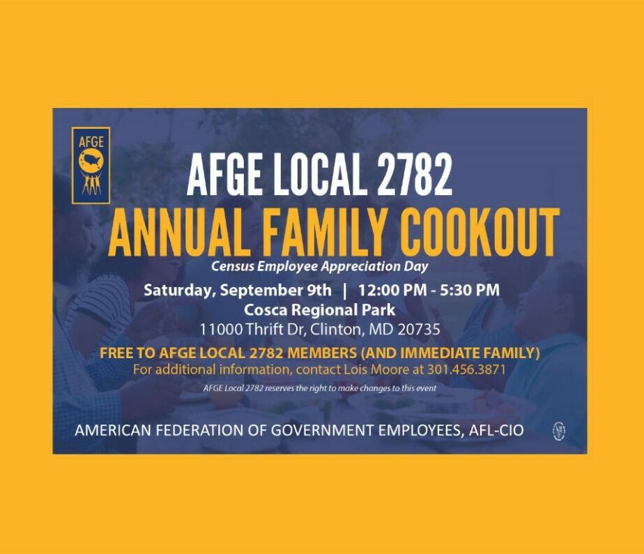 AFGE 2782 Cookout details